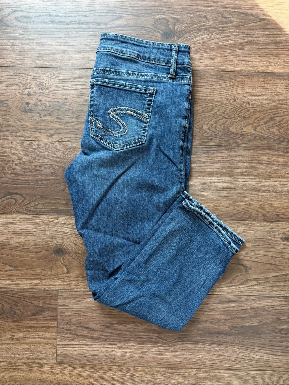 Silver Capri Jeans